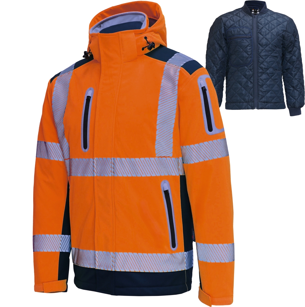 Softshelljacke 3in1 Warnschutz VW177 von Vizwell