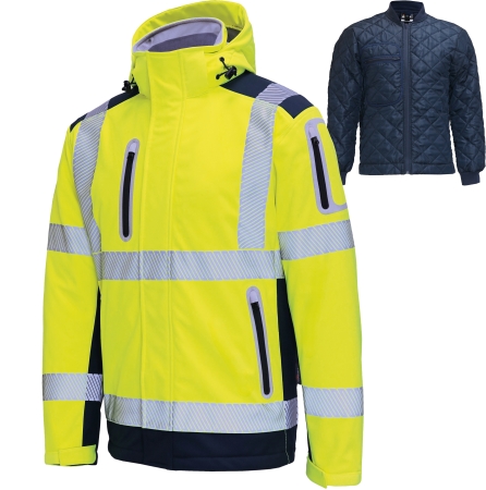 Softshelljacke 3in1 Warnschutz VW177 von Vizwell