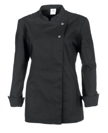 Damen-Kochjacke 1544 LA schwarz AUSLAUF