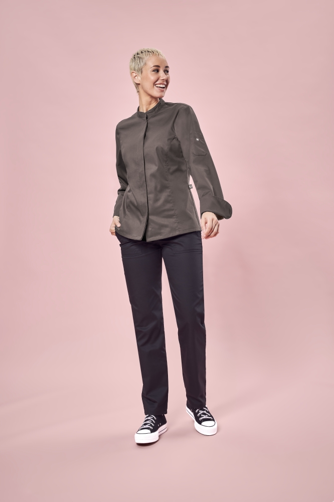 Damen Kochjacke Druckknopfleiste 54001 v. Greiff