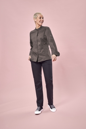 Damen Kochjacke Druckknopfleiste 54001 v. Greiff